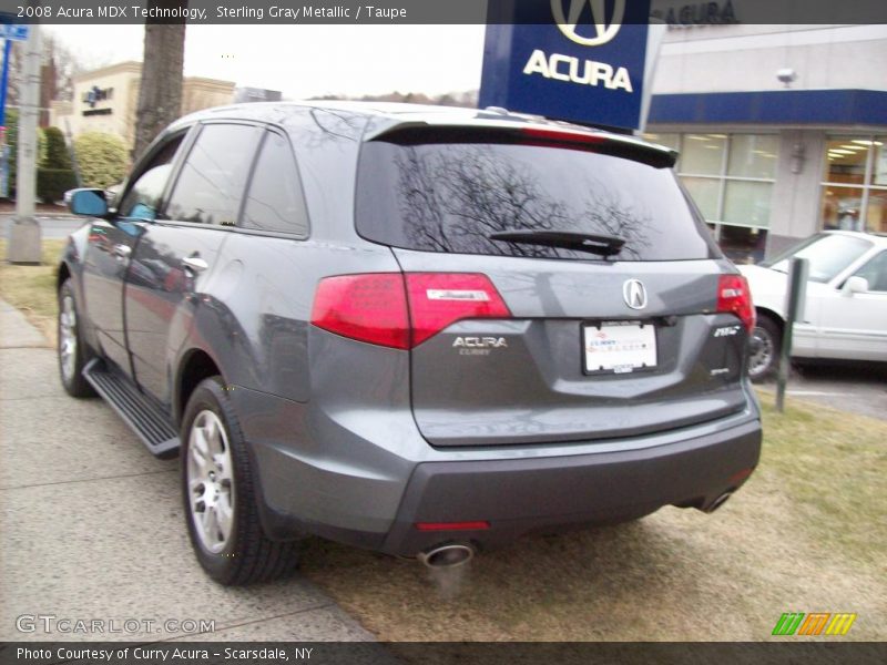 Sterling Gray Metallic / Taupe 2008 Acura MDX Technology