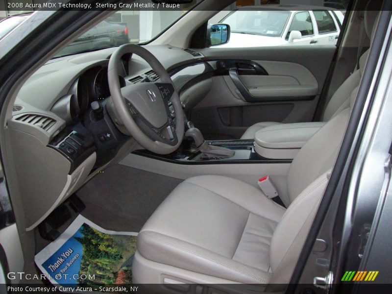 Sterling Gray Metallic / Taupe 2008 Acura MDX Technology