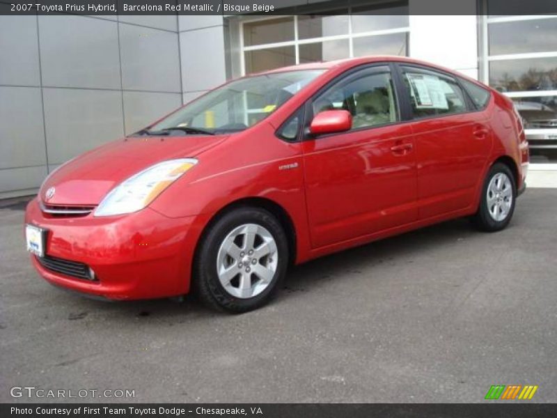 Barcelona Red Metallic / Bisque Beige 2007 Toyota Prius Hybrid