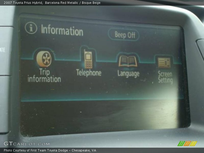 Barcelona Red Metallic / Bisque Beige 2007 Toyota Prius Hybrid