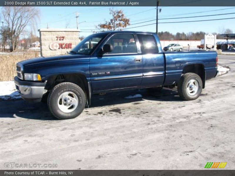 Patriot Blue Pearlcoat / Agate 2000 Dodge Ram 1500 SLT Extended Cab 4x4