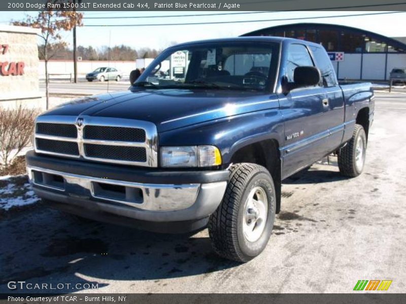Patriot Blue Pearlcoat / Agate 2000 Dodge Ram 1500 SLT Extended Cab 4x4