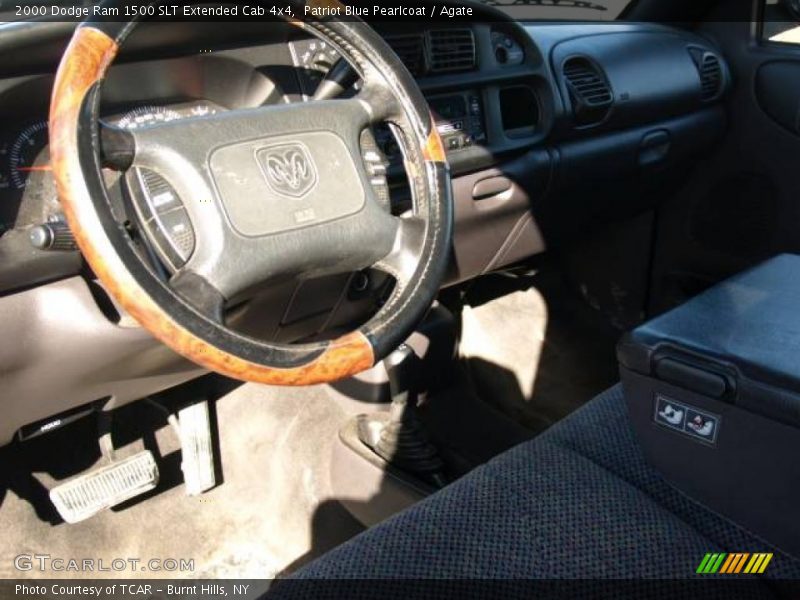 Patriot Blue Pearlcoat / Agate 2000 Dodge Ram 1500 SLT Extended Cab 4x4