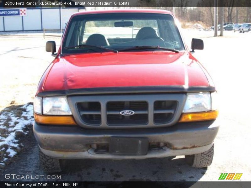 Bright Red / Medium Graphite 2000 Ford Ranger XL SuperCab 4x4