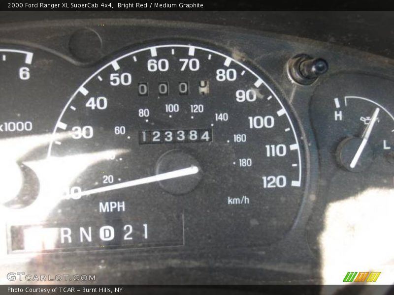 Bright Red / Medium Graphite 2000 Ford Ranger XL SuperCab 4x4
