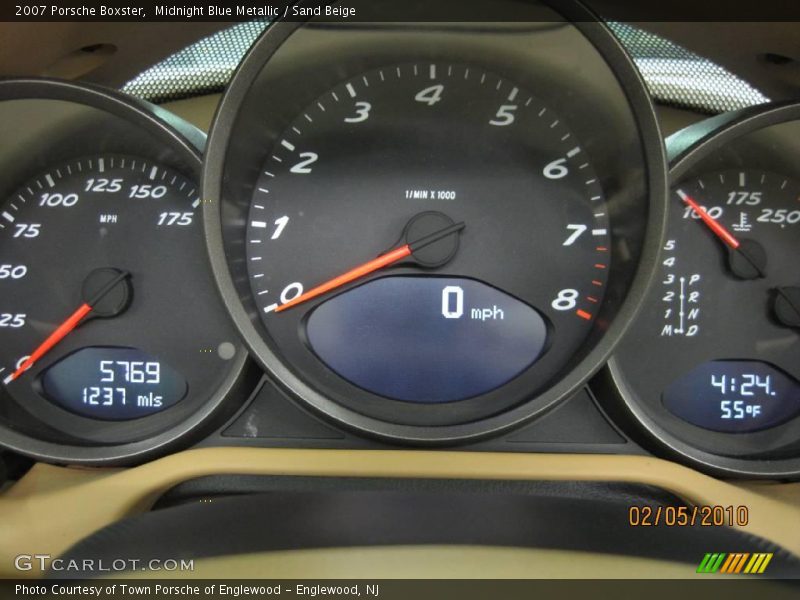 Midnight Blue Metallic / Sand Beige 2007 Porsche Boxster