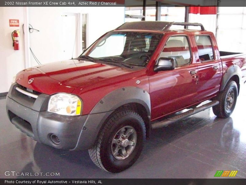 Aztec Red / Charcoal 2002 Nissan Frontier XE Crew Cab 4x4