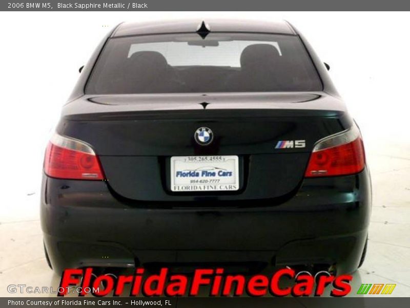 Black Sapphire Metallic / Black 2006 BMW M5