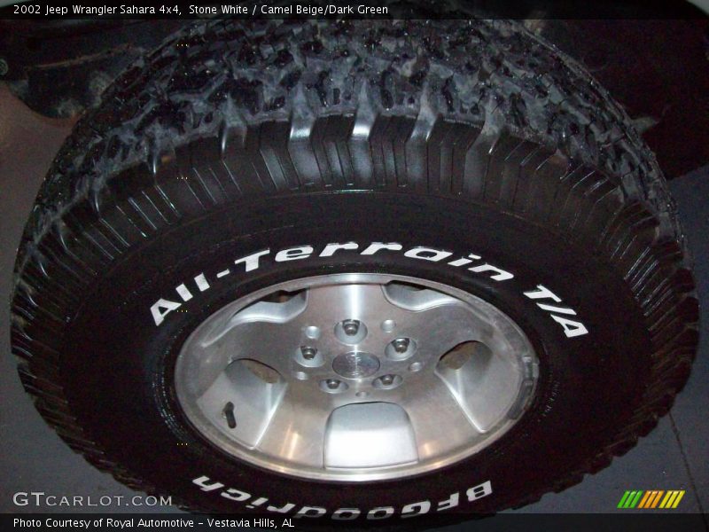 Stone White / Camel Beige/Dark Green 2002 Jeep Wrangler Sahara 4x4