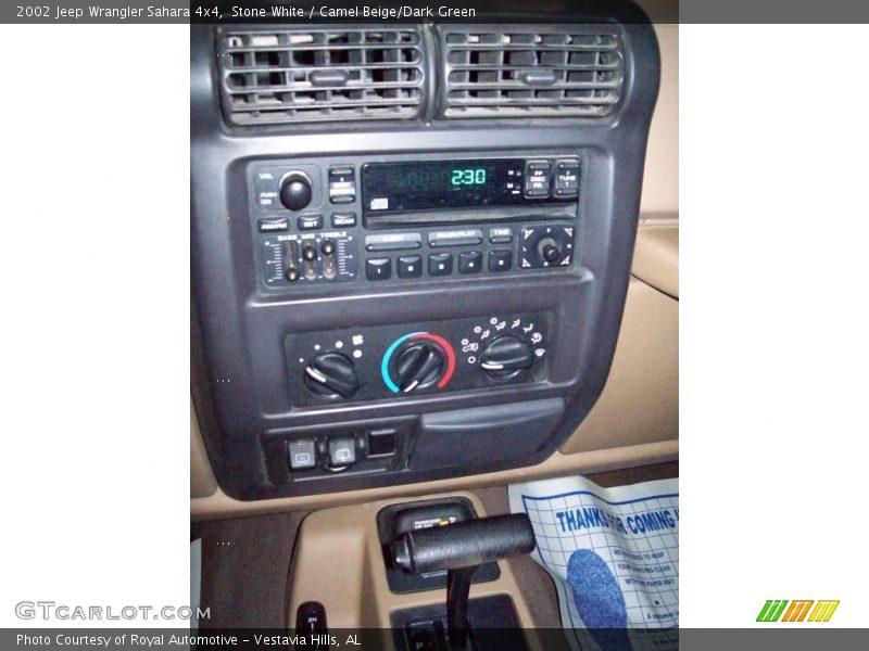 Stone White / Camel Beige/Dark Green 2002 Jeep Wrangler Sahara 4x4