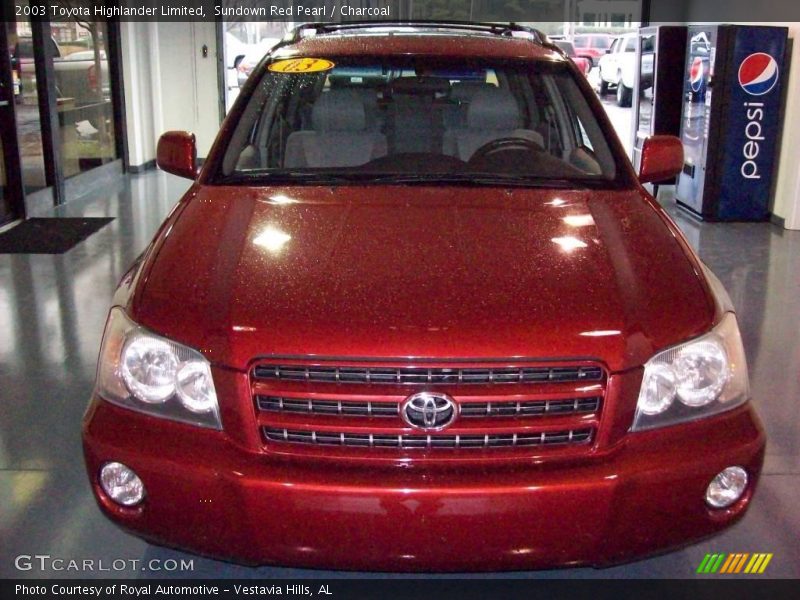 Sundown Red Pearl / Charcoal 2003 Toyota Highlander Limited
