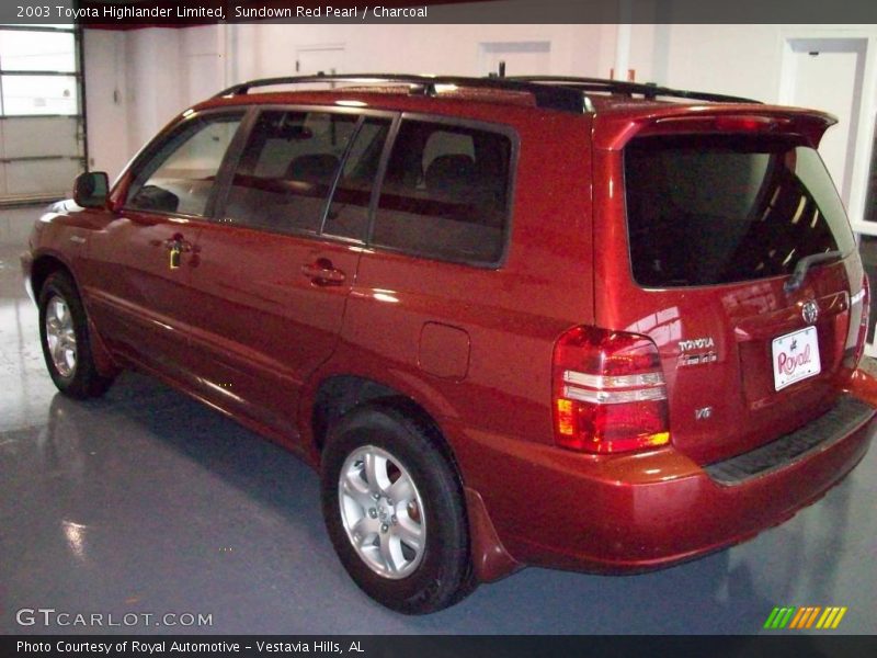 Sundown Red Pearl / Charcoal 2003 Toyota Highlander Limited