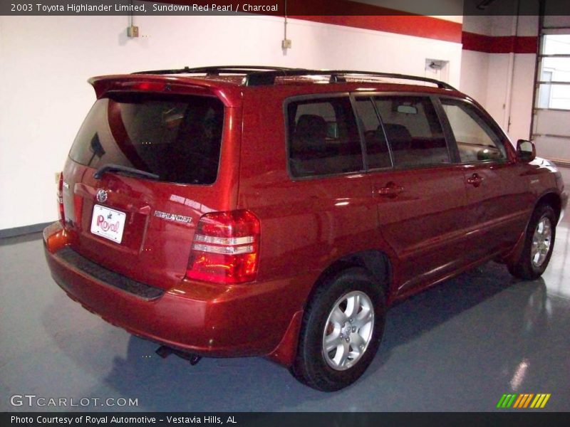 Sundown Red Pearl / Charcoal 2003 Toyota Highlander Limited