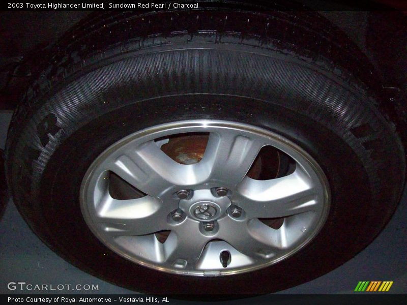 Sundown Red Pearl / Charcoal 2003 Toyota Highlander Limited