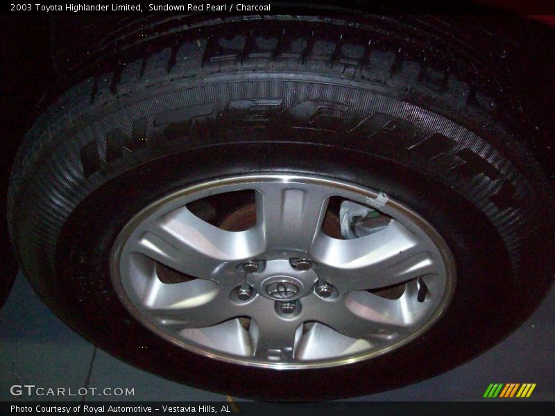 Sundown Red Pearl / Charcoal 2003 Toyota Highlander Limited