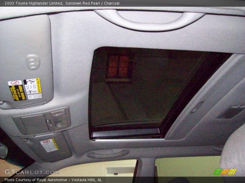 Sundown Red Pearl / Charcoal 2003 Toyota Highlander Limited