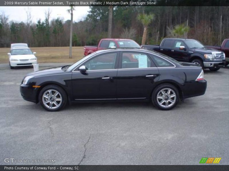 Tuxedo Black Metallic / Medium Dark Flint/Light Stone 2009 Mercury Sable Premier Sedan
