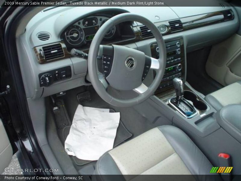 Tuxedo Black Metallic / Medium Dark Flint/Light Stone 2009 Mercury Sable Premier Sedan