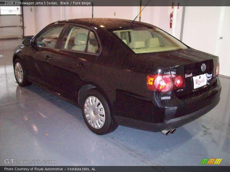 Black / Pure Beige 2008 Volkswagen Jetta S Sedan