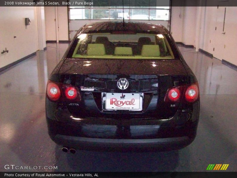 Black / Pure Beige 2008 Volkswagen Jetta S Sedan