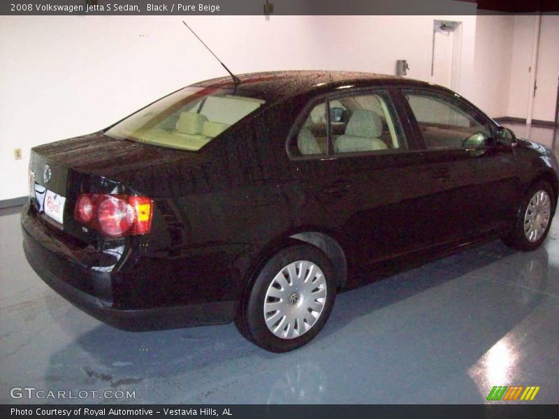 Black / Pure Beige 2008 Volkswagen Jetta S Sedan
