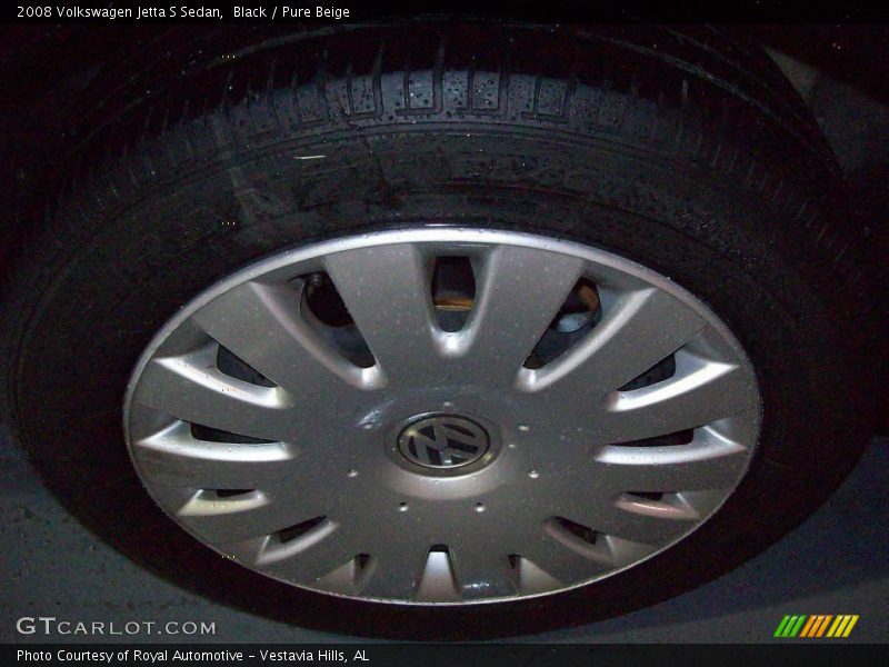 Black / Pure Beige 2008 Volkswagen Jetta S Sedan