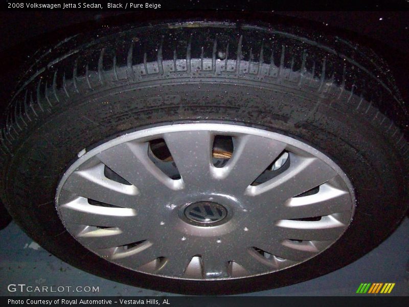 Black / Pure Beige 2008 Volkswagen Jetta S Sedan