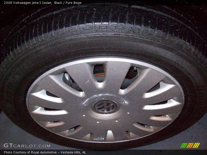 Black / Pure Beige 2008 Volkswagen Jetta S Sedan