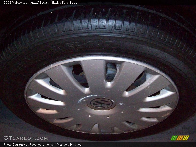 Black / Pure Beige 2008 Volkswagen Jetta S Sedan