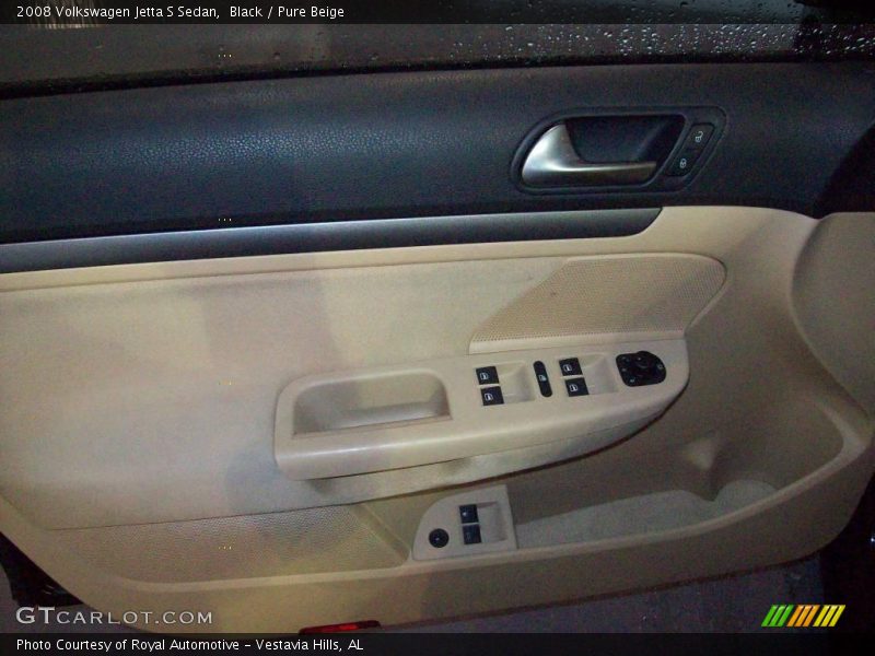 Black / Pure Beige 2008 Volkswagen Jetta S Sedan