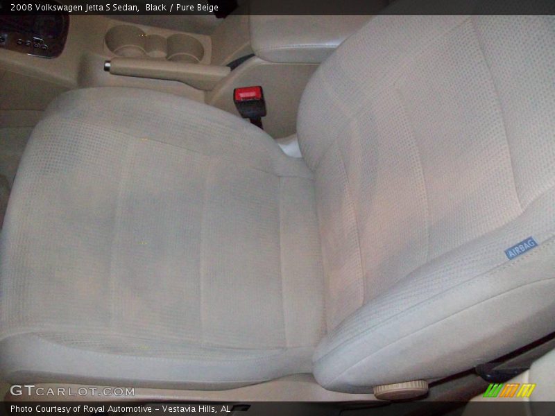 Black / Pure Beige 2008 Volkswagen Jetta S Sedan