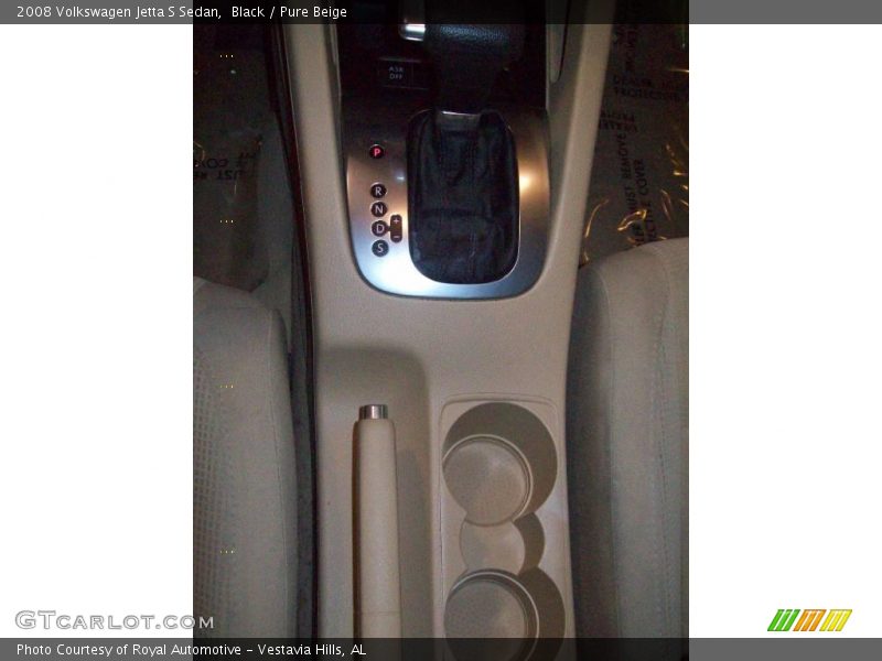 Black / Pure Beige 2008 Volkswagen Jetta S Sedan