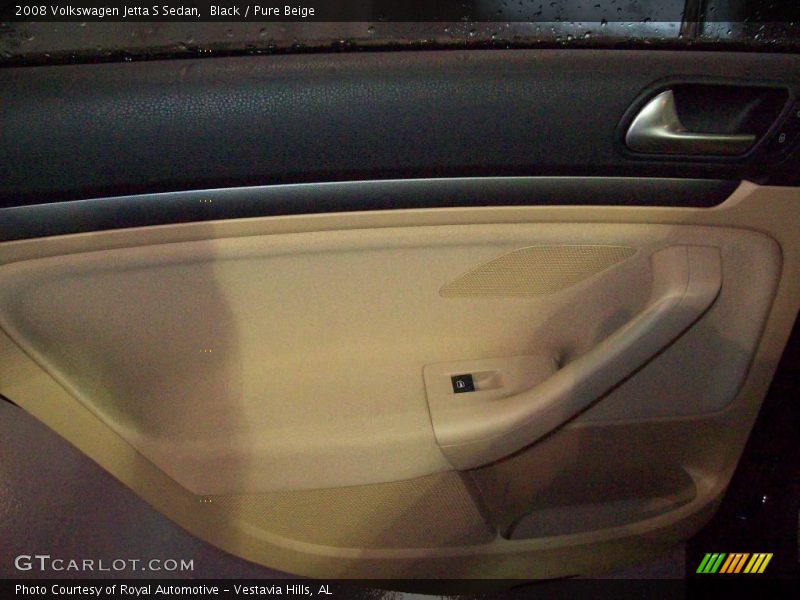 Black / Pure Beige 2008 Volkswagen Jetta S Sedan