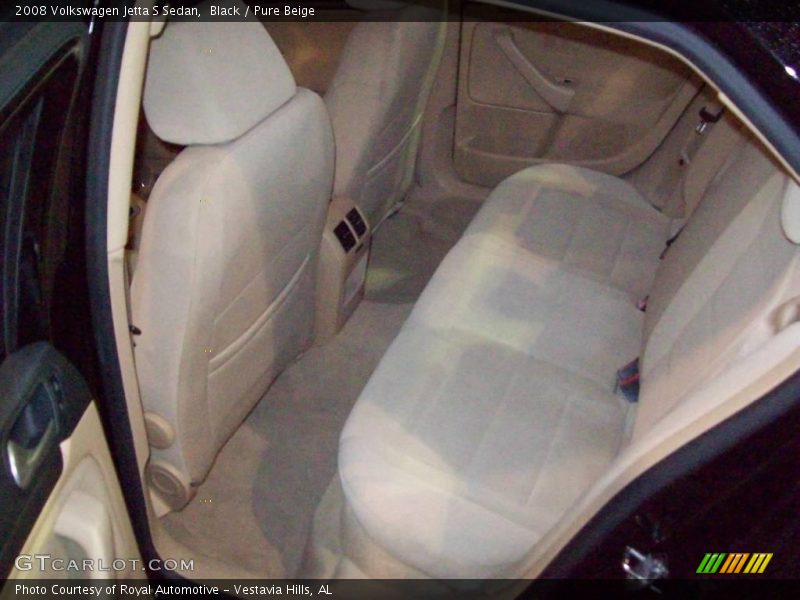 Black / Pure Beige 2008 Volkswagen Jetta S Sedan