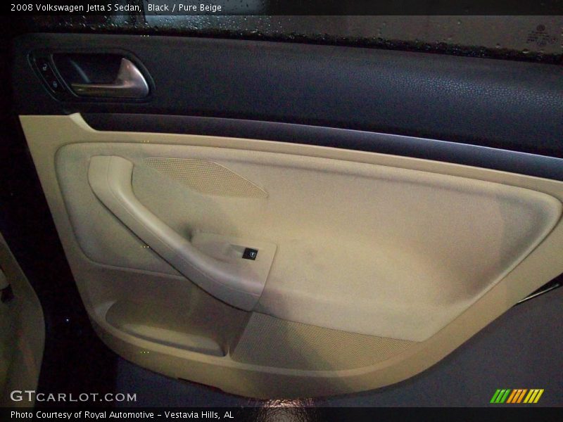 Black / Pure Beige 2008 Volkswagen Jetta S Sedan