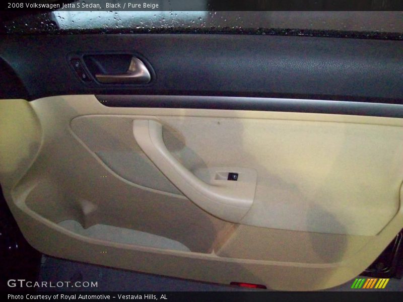Black / Pure Beige 2008 Volkswagen Jetta S Sedan