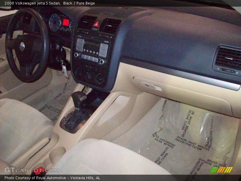Black / Pure Beige 2008 Volkswagen Jetta S Sedan