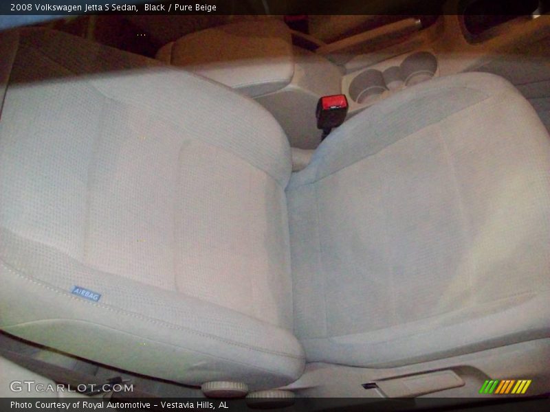 Black / Pure Beige 2008 Volkswagen Jetta S Sedan