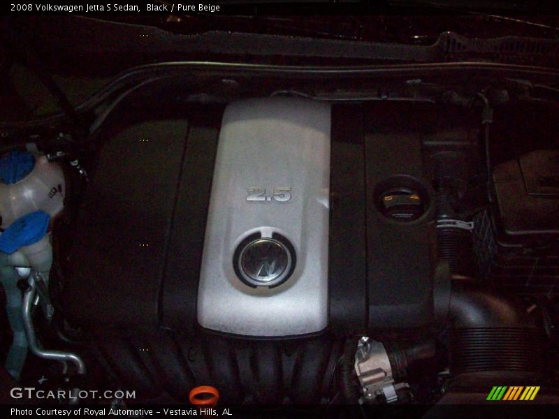 Black / Pure Beige 2008 Volkswagen Jetta S Sedan