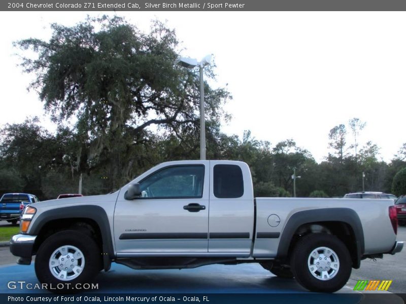 Silver Birch Metallic / Sport Pewter 2004 Chevrolet Colorado Z71 Extended Cab
