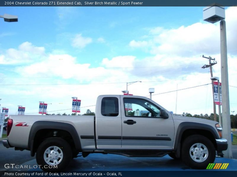 Silver Birch Metallic / Sport Pewter 2004 Chevrolet Colorado Z71 Extended Cab