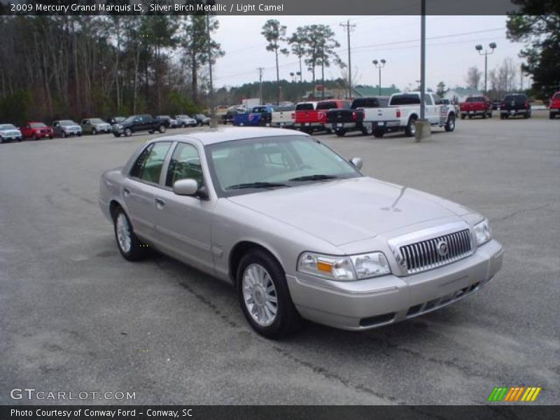 Silver Birch Metallic / Light Camel 2009 Mercury Grand Marquis LS