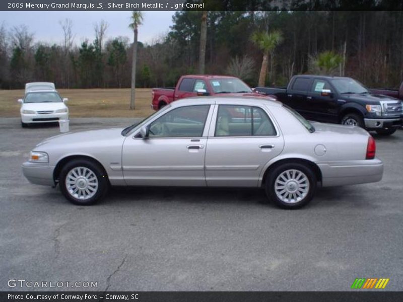Silver Birch Metallic / Light Camel 2009 Mercury Grand Marquis LS