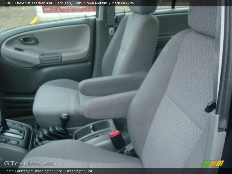 Dark Green Metallic / Medium Gray 2003 Chevrolet Tracker 4WD Hard Top