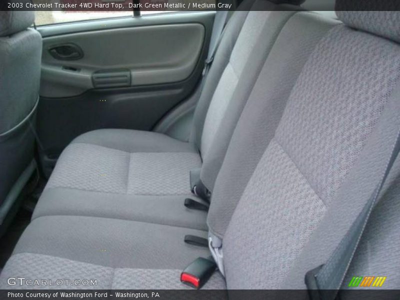 Dark Green Metallic / Medium Gray 2003 Chevrolet Tracker 4WD Hard Top