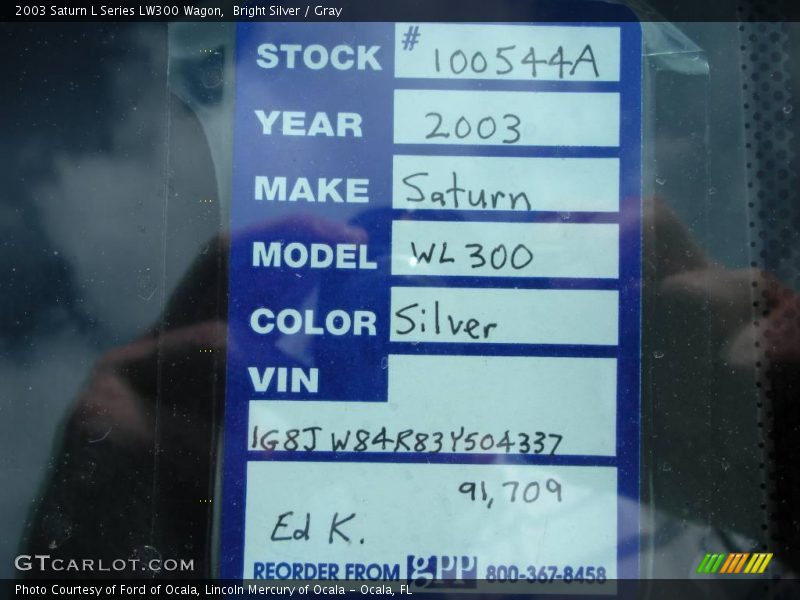 Bright Silver / Gray 2003 Saturn L Series LW300 Wagon