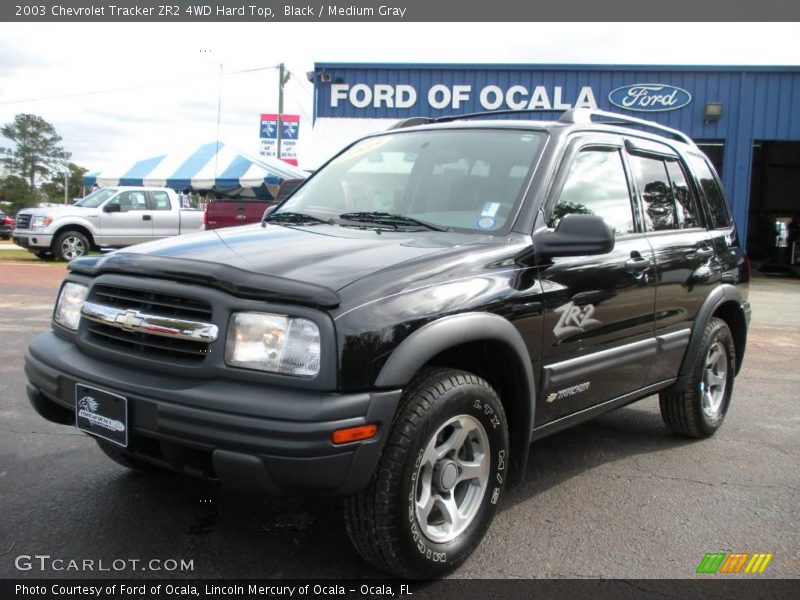 Black / Medium Gray 2003 Chevrolet Tracker ZR2 4WD Hard Top