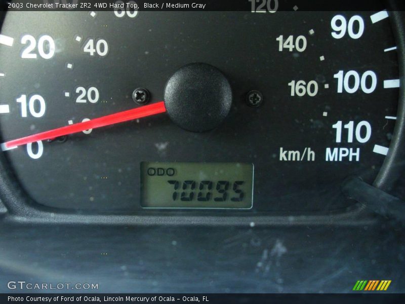 Black / Medium Gray 2003 Chevrolet Tracker ZR2 4WD Hard Top