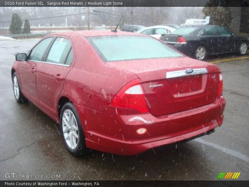 Sangria Red Metallic / Medium Light Stone 2010 Ford Fusion SEL