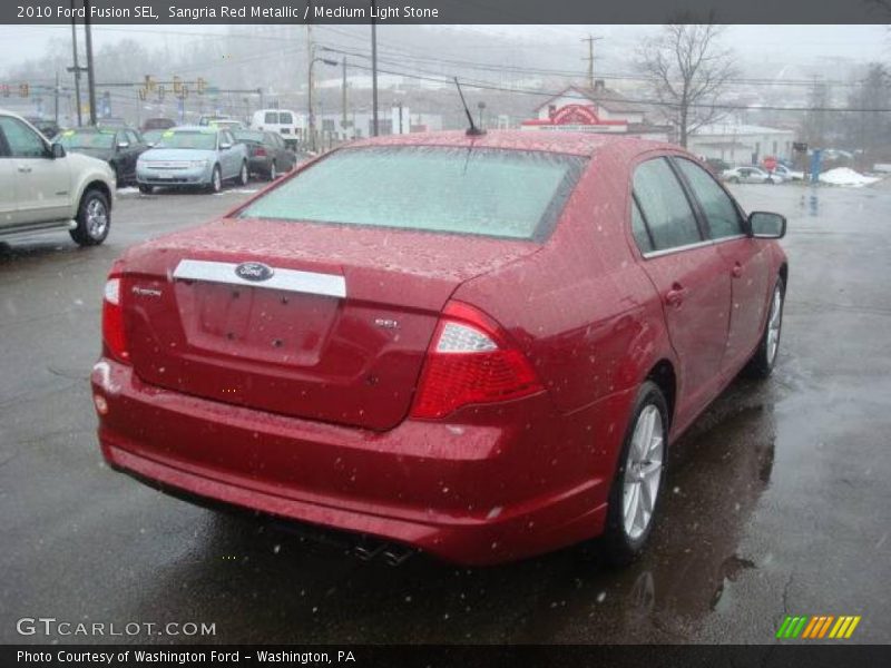 Sangria Red Metallic / Medium Light Stone 2010 Ford Fusion SEL